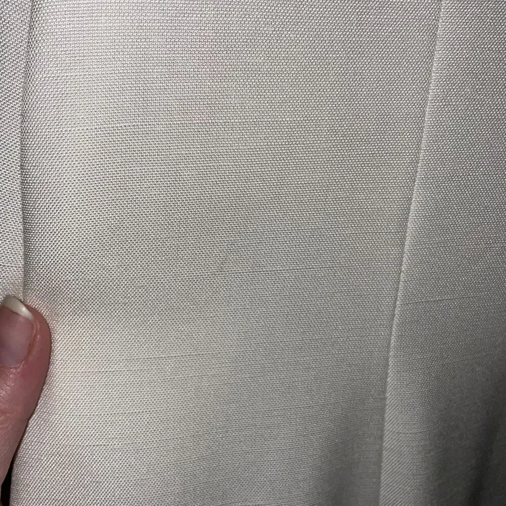 Vintage Christian Dior Blazer Cream Navy Button Minimalist 90s Jacket Size 10